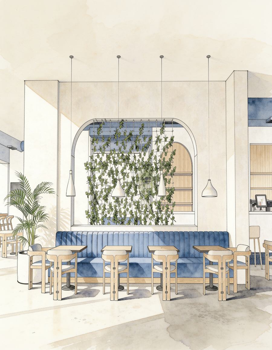 Restaurant archway